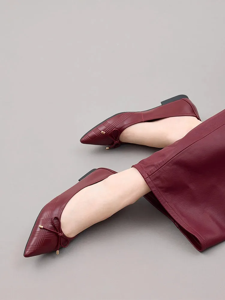 Sienna Bow Pointed Toe Flats