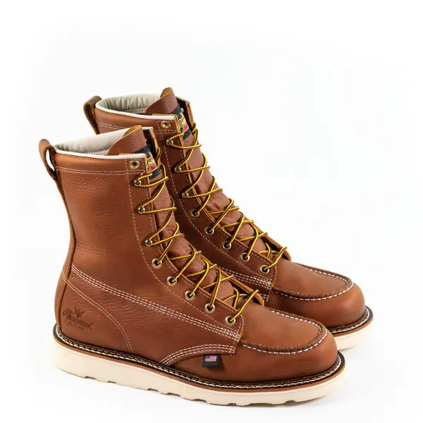 Thorogood Men's American Heritage Moc Toe MAXWear 8" Wedge Boot_Tobacco