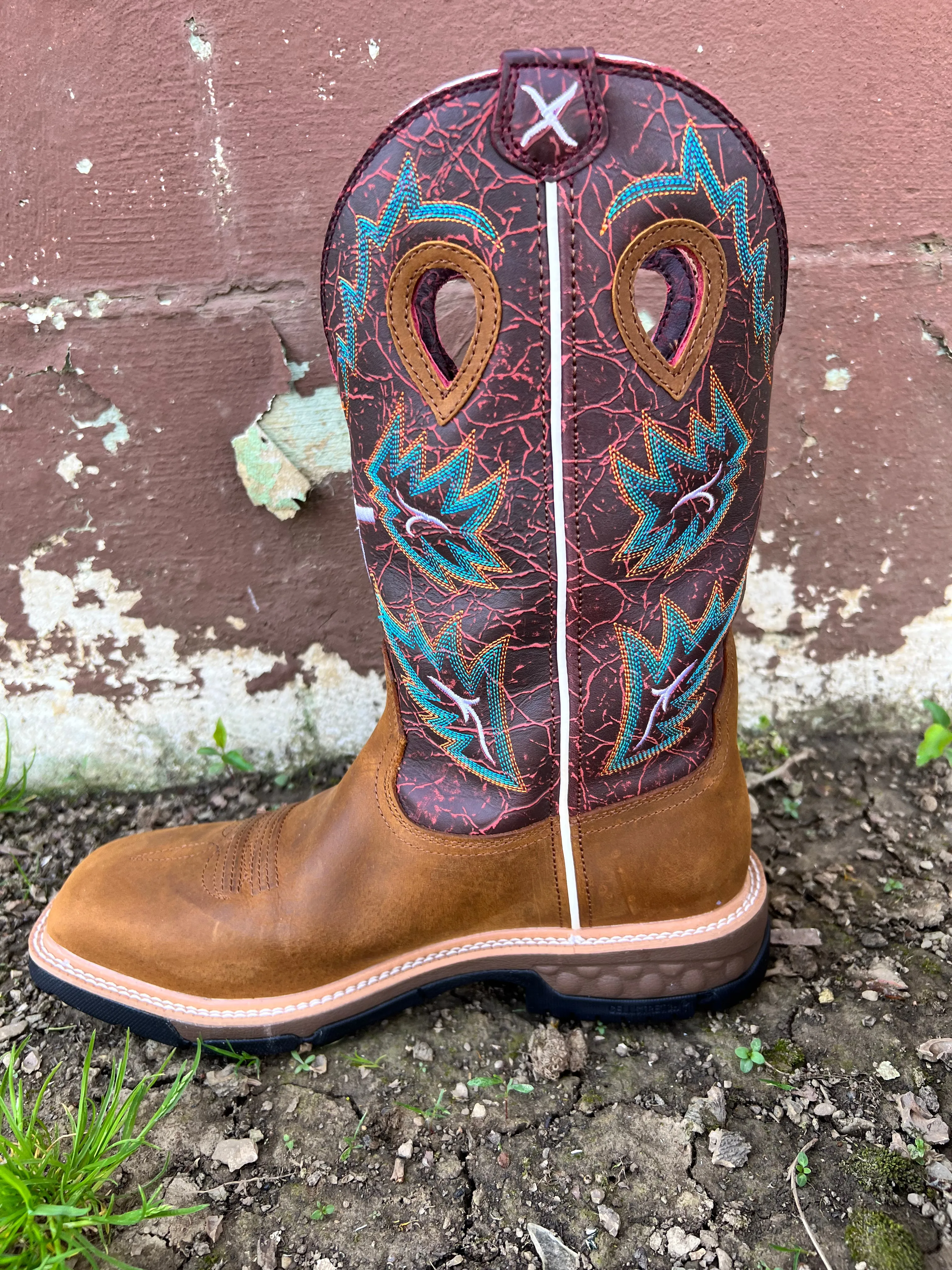 Twisted X Men's 12” Waterproof Cell Stretch Western Cowboy Work Boots MXBW005