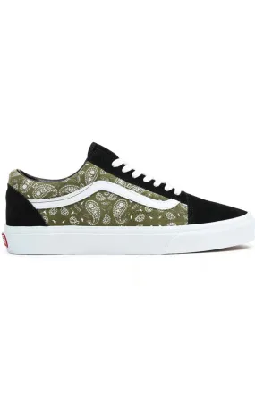 Vans Paisley Suede Old Skool Sneakers Men’s Black/Olive