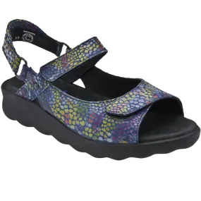Wolky Women's Pichu Sandals Jeans Multi Color Fantasy
