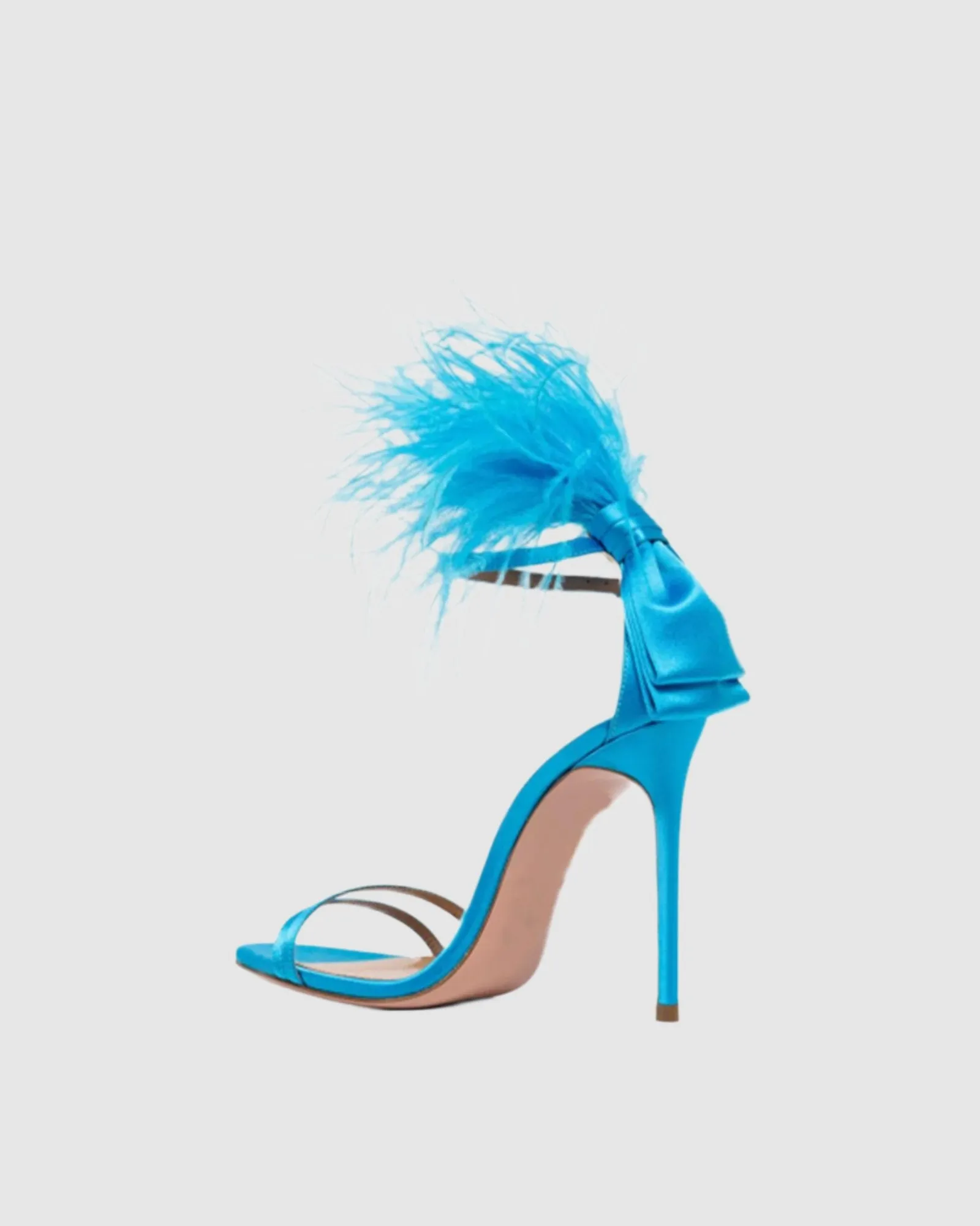 Yalitza Feather Strap Sandals In Blue